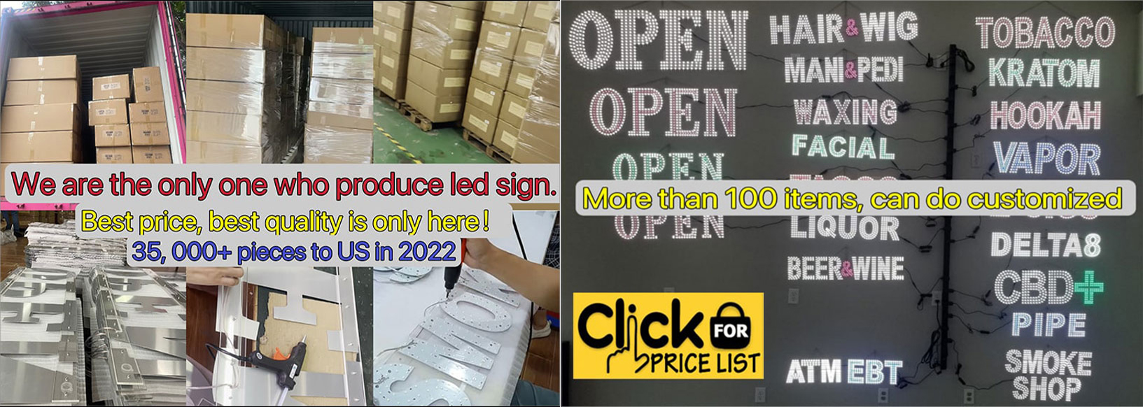 Custom open signage led board (4)na3