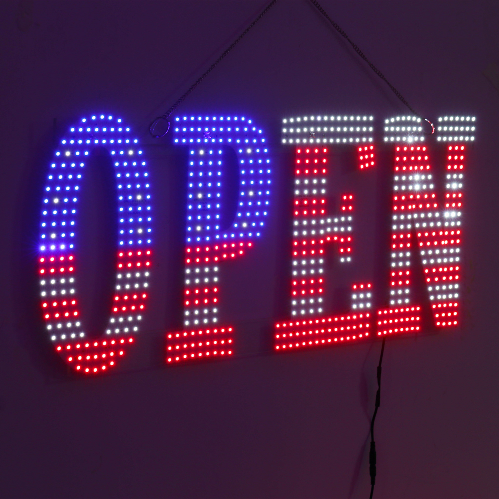 USA Flag LED Open Signs for Business shop (2)znm