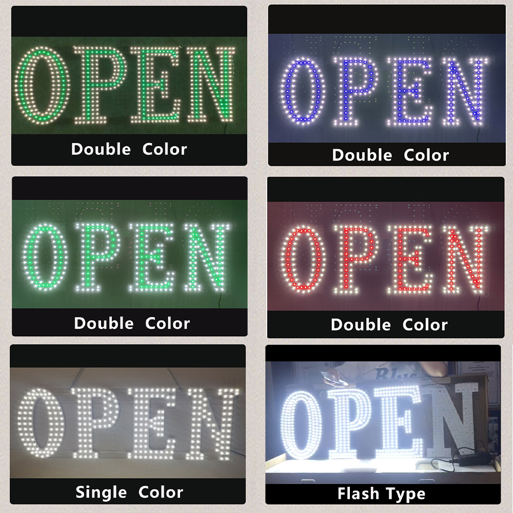 USA Flag LED Open Signs for Business shop (10)881