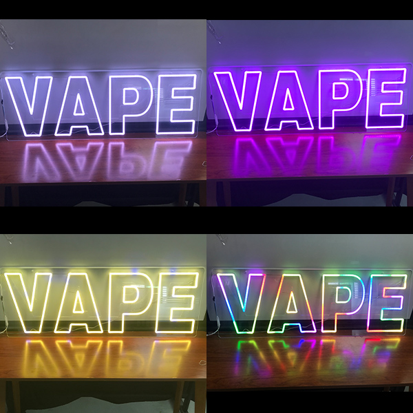 vapes neon sign shop custom logo