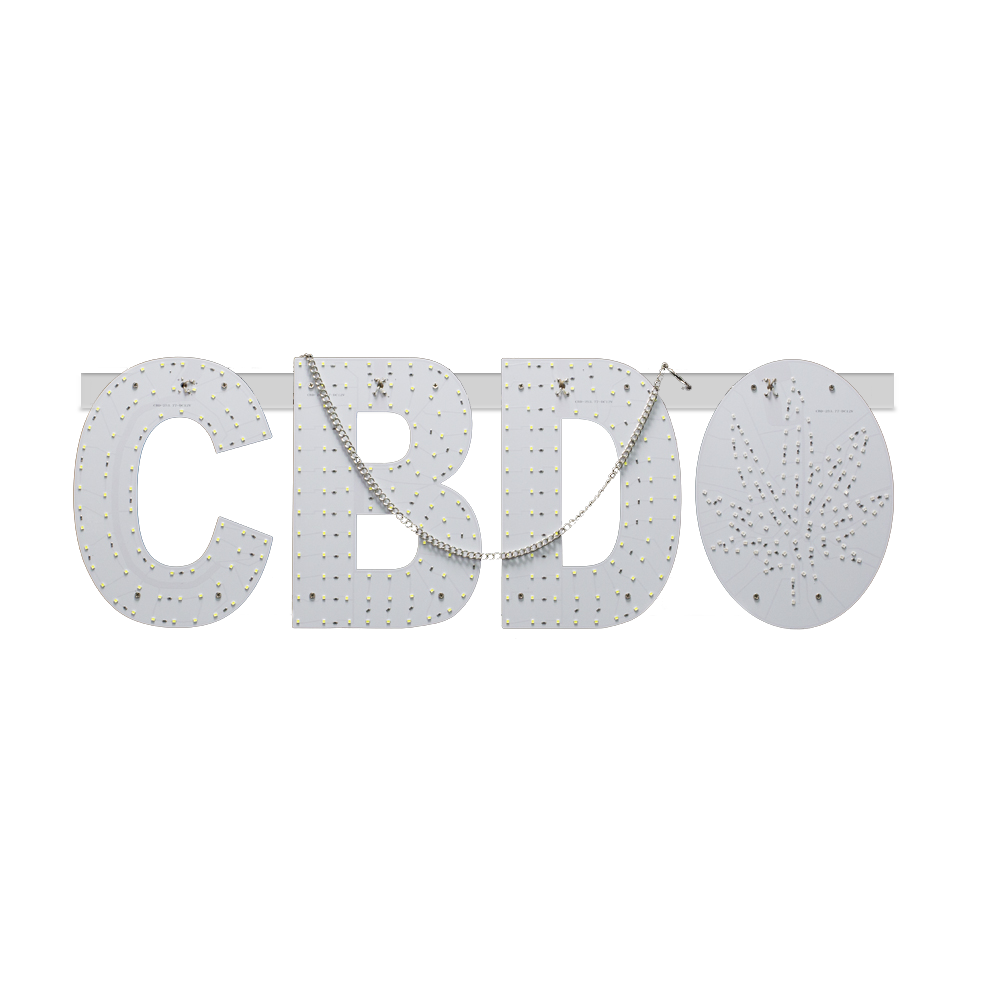 Cannabis Leaf Shaped CBD LED Sign for Your Storefront