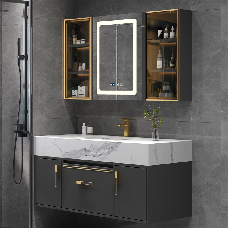 Bathroom cabinet with adjustable space to meet per002bab