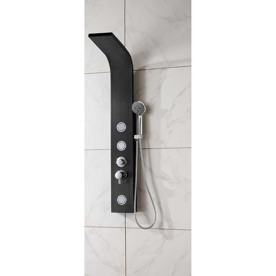 Mampara de ducha de acero inoxidable 304—Set de ducha termostático multifuncional