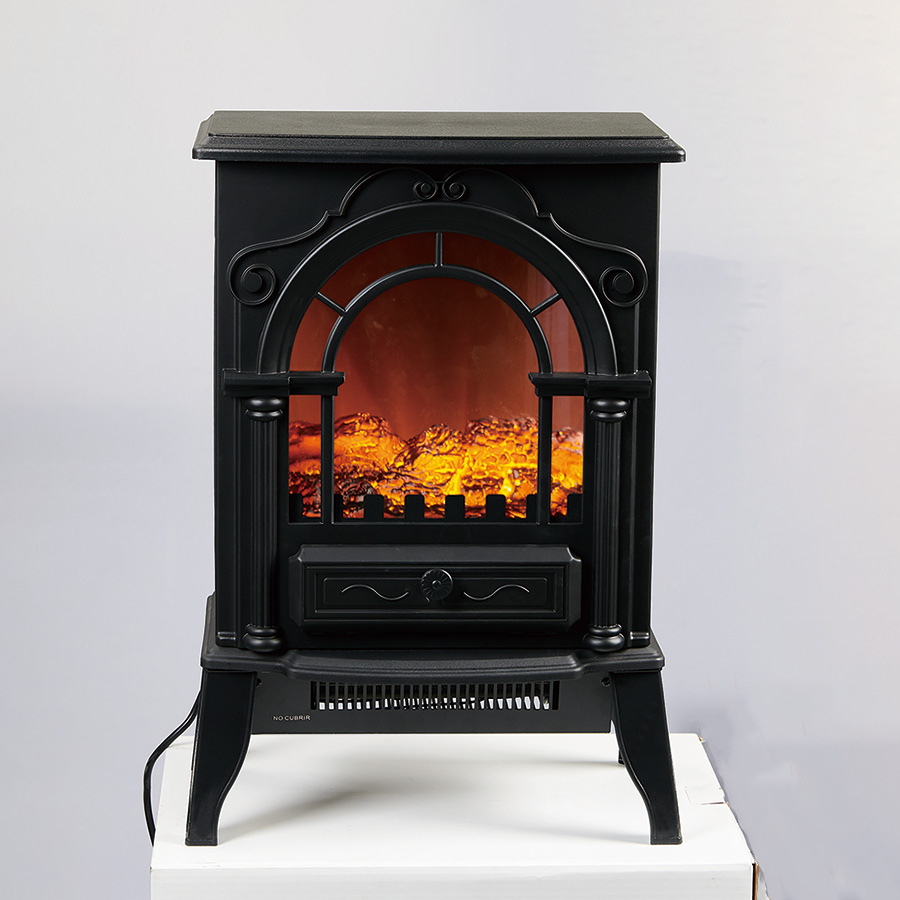 Calentador de chimenea eléctrico estilo stand: simulación del pequeño horno de calefacción multifuncional Fire Mountain