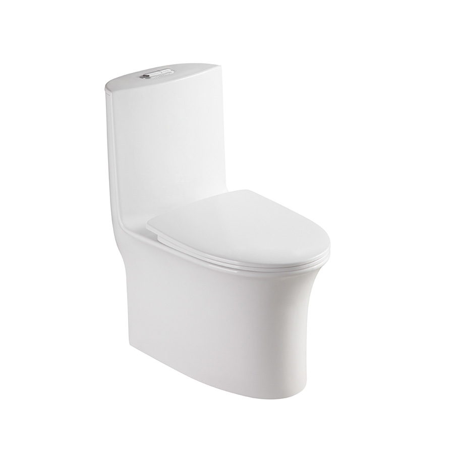 Großkalibrige einteilige Super-Whirlpool-Siphon-Toilette – geruchsdichte, spritzwassergeschützte und frostbeständige Keramiktoilette