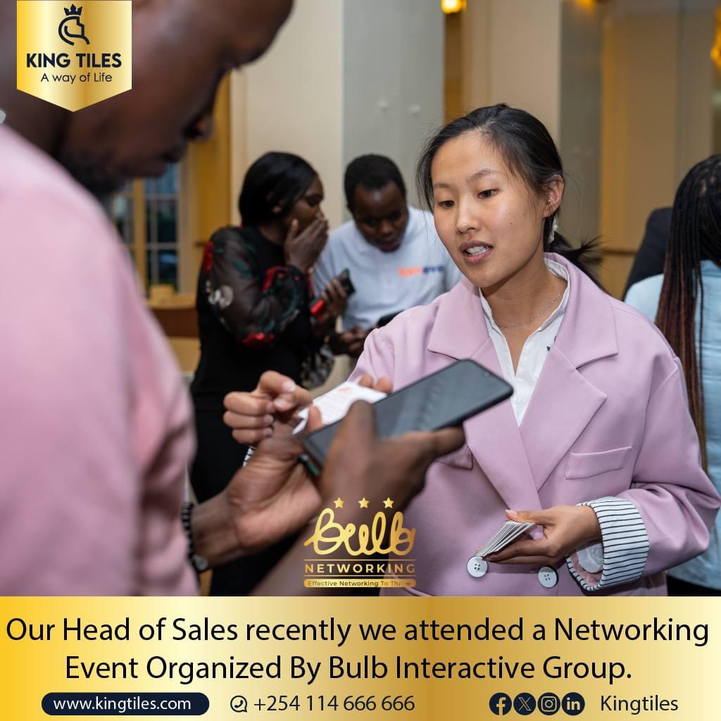 KING TIELS, a well-known company in building materials, recently participated in a business networking event hosted by Bulb Interactive Group.