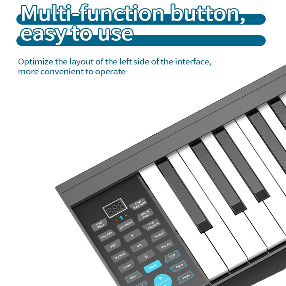 88Keys Electornic Piano MIDI Output Built-in Stereo Speakers Beginner Digital Piano (4)nx7