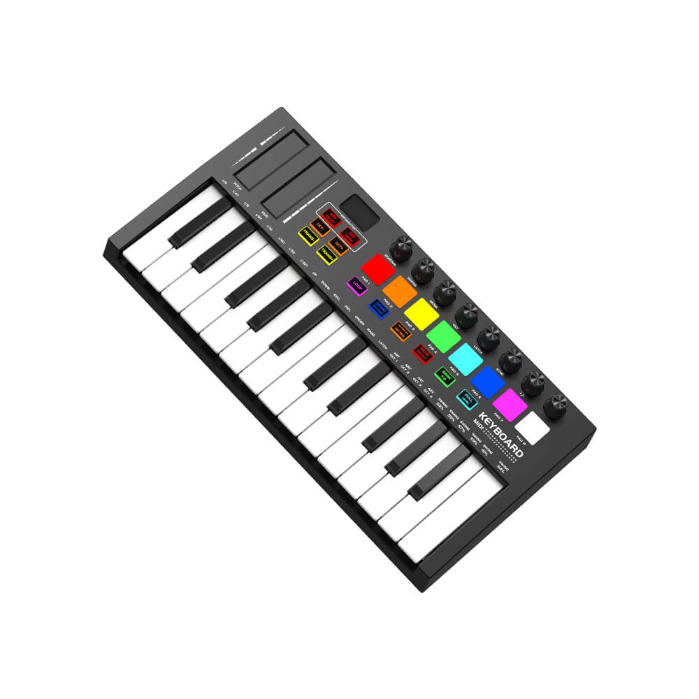 MIDI Controller Konix MD02 Music Piano Portable 25 Key Electric Keyboard  (8)e8s