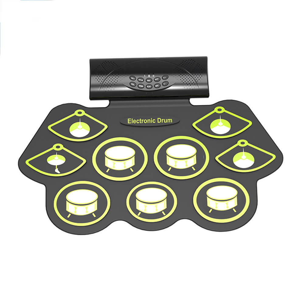 9 pads electronic drum kit Flexible Silicone Digital Midi Electric Drum Set