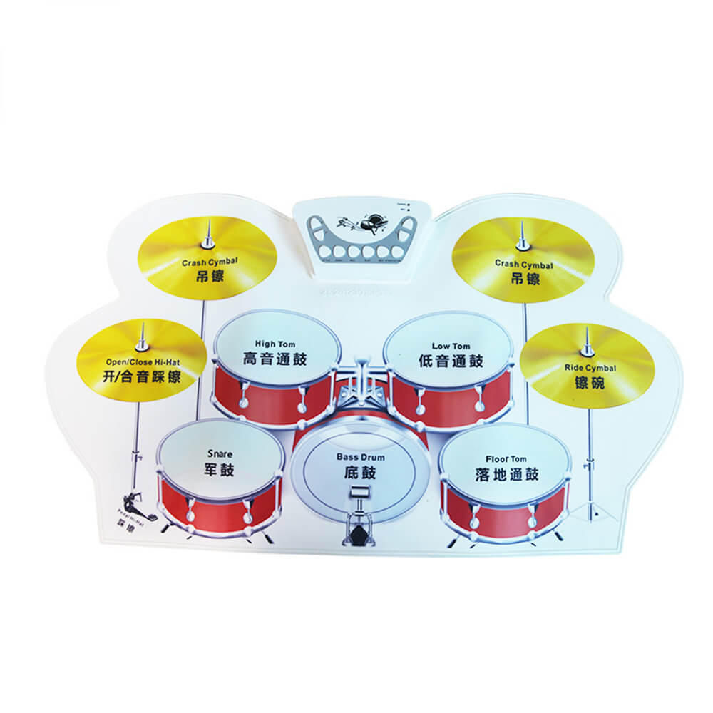 W1008 Foldable Portable Music Toys Drum Pad Electronic Roll Up Drum Set