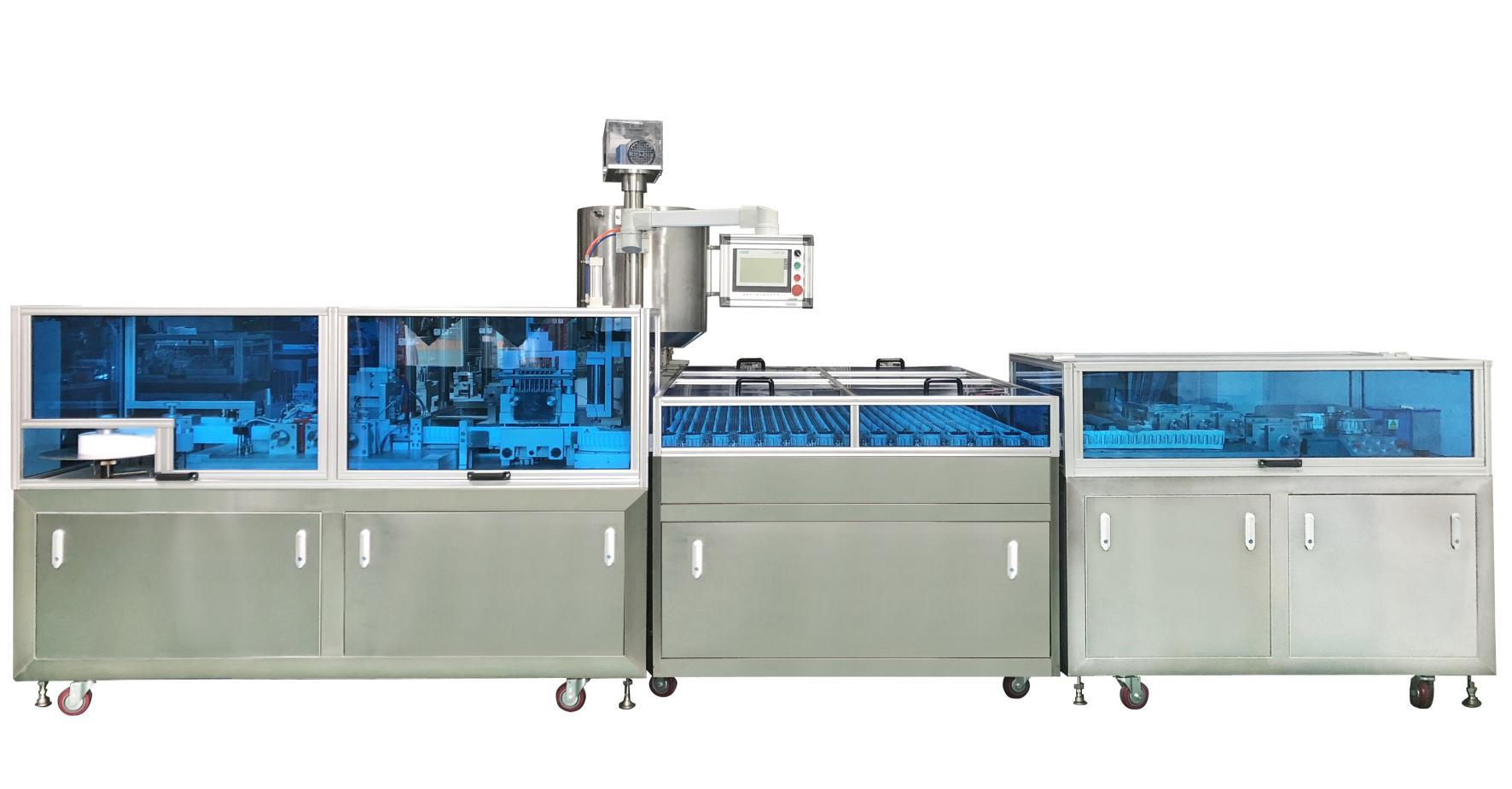 स्वचालित पीवीसी फ़ॉइल सपोसिटरी उत्पादन लाइन WS-7LS स्वचालित बनाने के उपकरण सपोसिटरी भरने और सील करने की मशीन