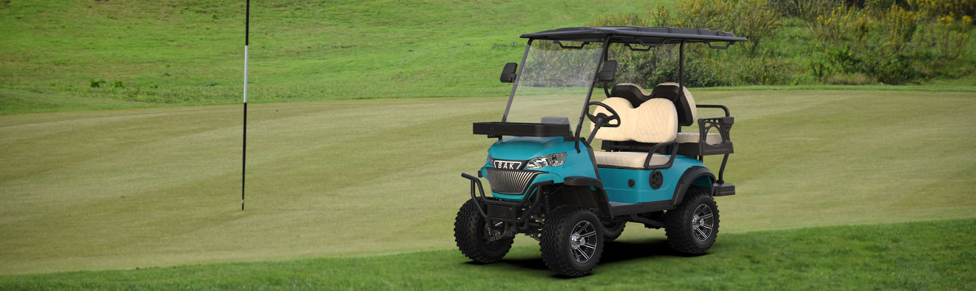 Low Chassis K-C4 Golf Cart With DOT Certified Highway tire