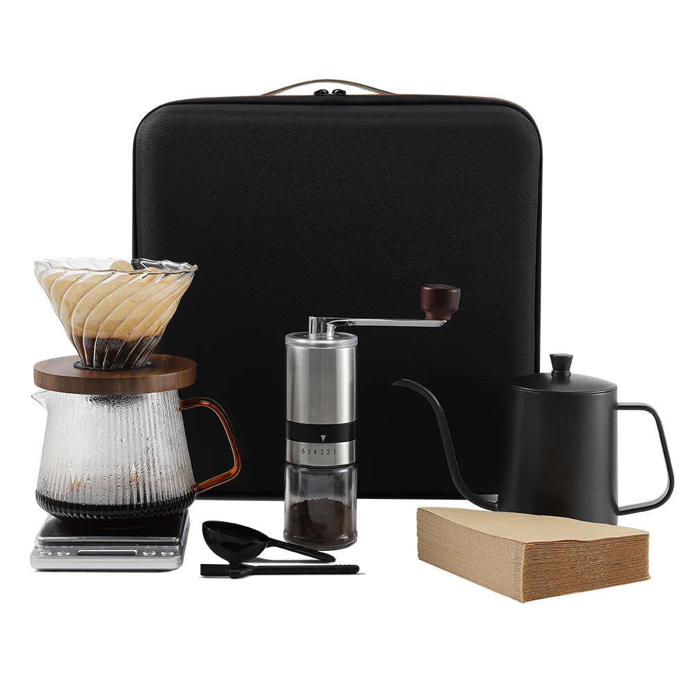 Customized Portable Coffee Set with Manual Grinder