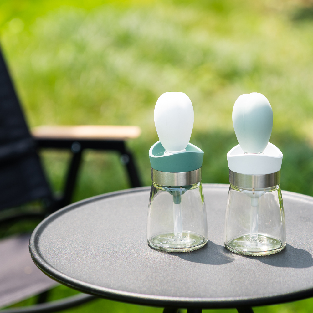 BBQ Essential: Olive Oil Glass Bottle with Silicone Brush