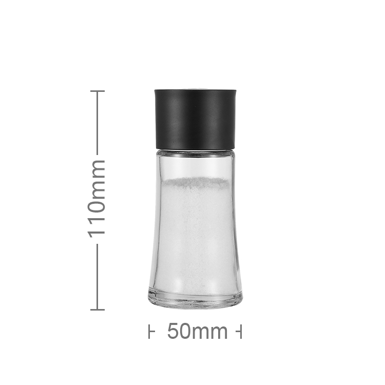 Mini Spice Shaker stikla pudele ar plastmasas vāku