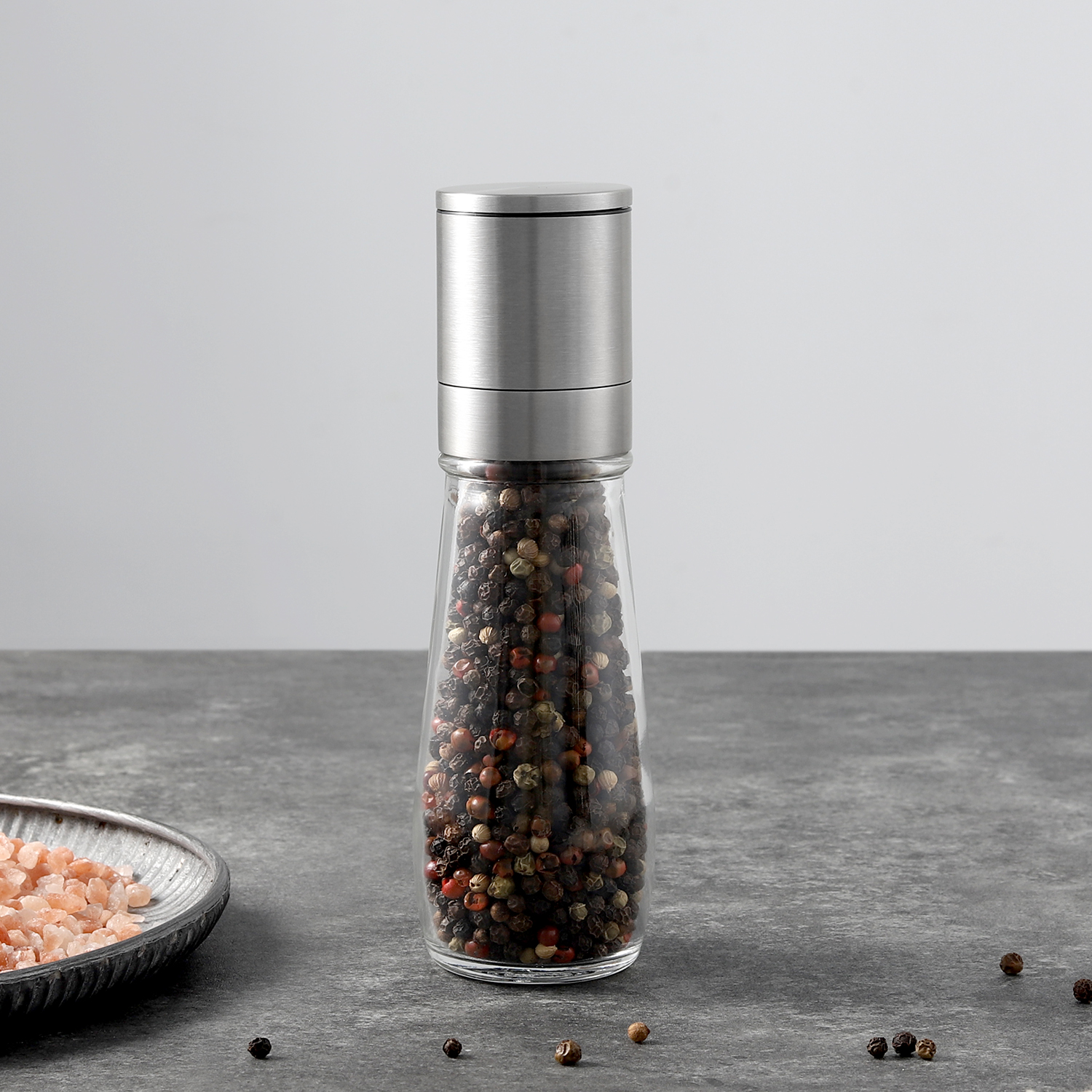 Cool Salt and Pepper Grinder with Glass Jars