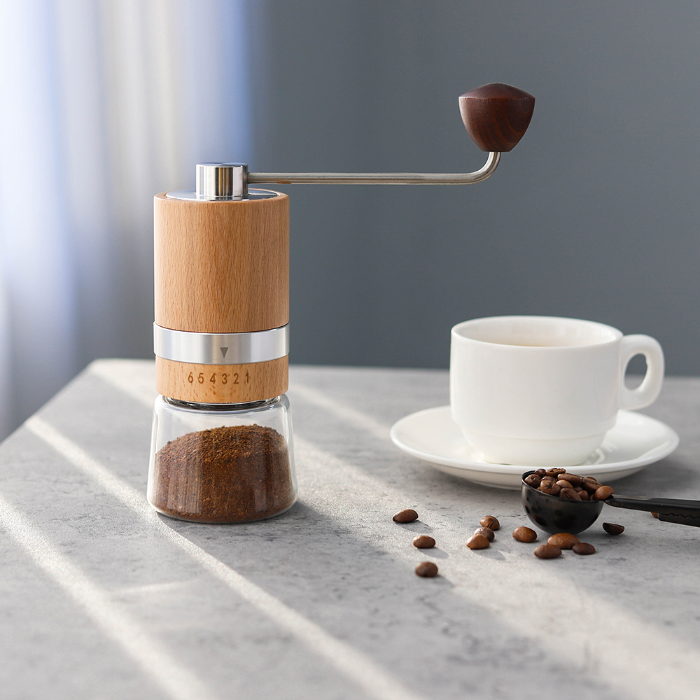 Moedor de café de madeira personalizado ODM da mão