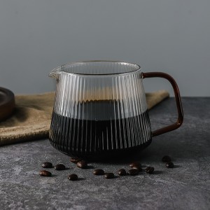 Förtjockad kaffeserver av borosilikatglas med droppfri pip