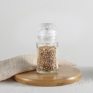 Three-Adjustment Spice Grinder: PC Top, Glass Jar Design