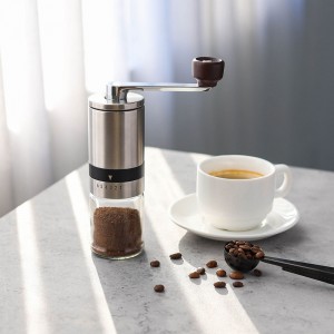 Manuell håndkvern for kaffebønne med keramisk boring for presisjonssliping