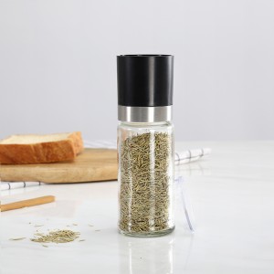 Wholesale Plastic Spice Grinder with Glass Jar