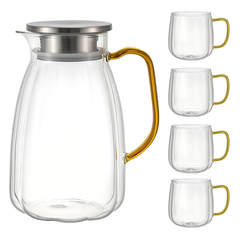 Wholesale High Quality Glass Water Bottle and Mug Set 2