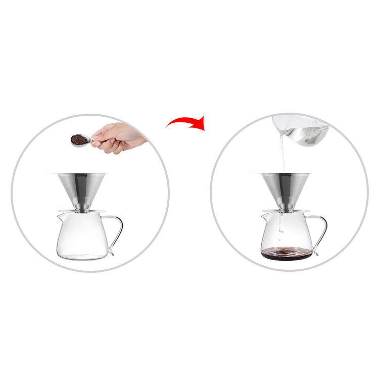 Оптовый портативный фильтр для кофе из нержавеющей стали 1
