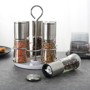 ODM Stainless Steel Pepper Grinder Set with Holder