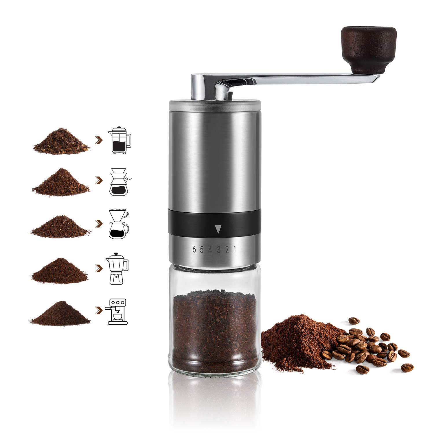 ODM Coffee Grinder Mill Set with French Press 6