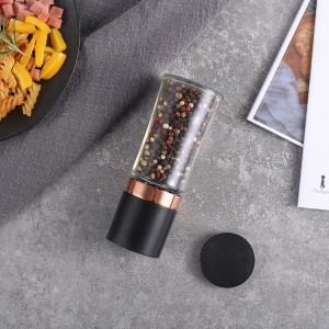 ODM Customized Black Peppercorn Mill with Glass Bottle