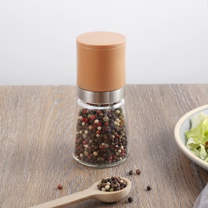 Wholesale Hand Spice Grinder Mill with Glass Jar