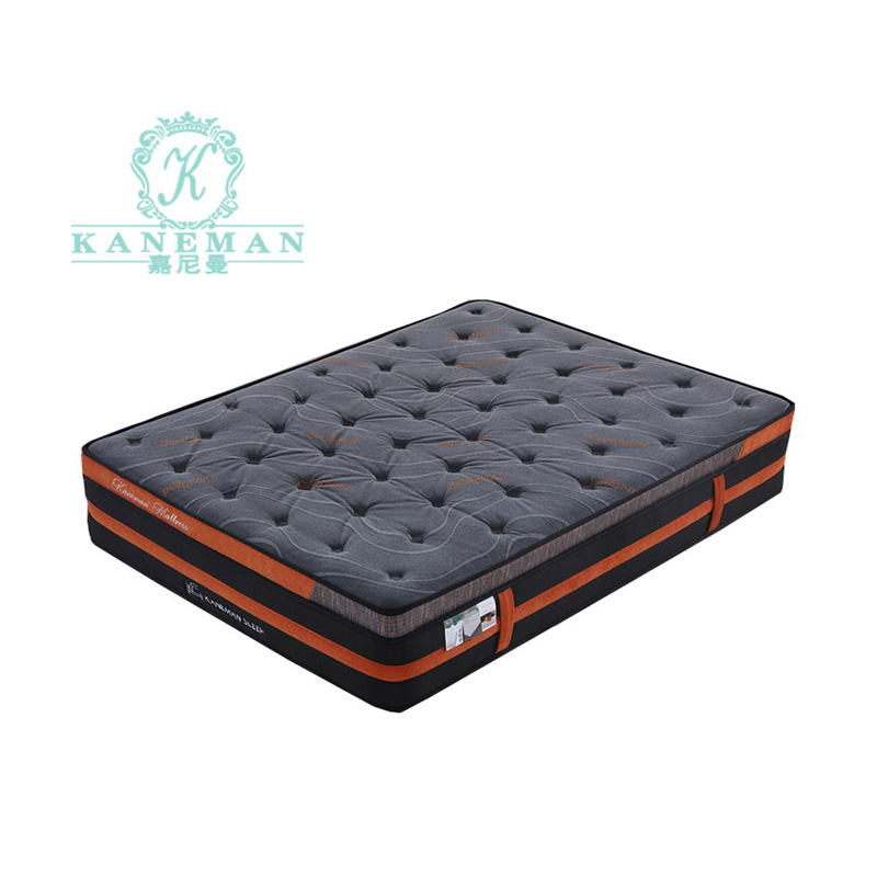 Colchão de mola de bolso confortável Euro superior comprimido a vácuo colchão de cama firme de 14 polegadas colchão de látex personalizado