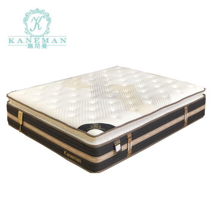 Luksusowy materac hotelowy typu king-size z poduszką Hybrydowy materac ze sprężynami kieszeniowymi w pudełku