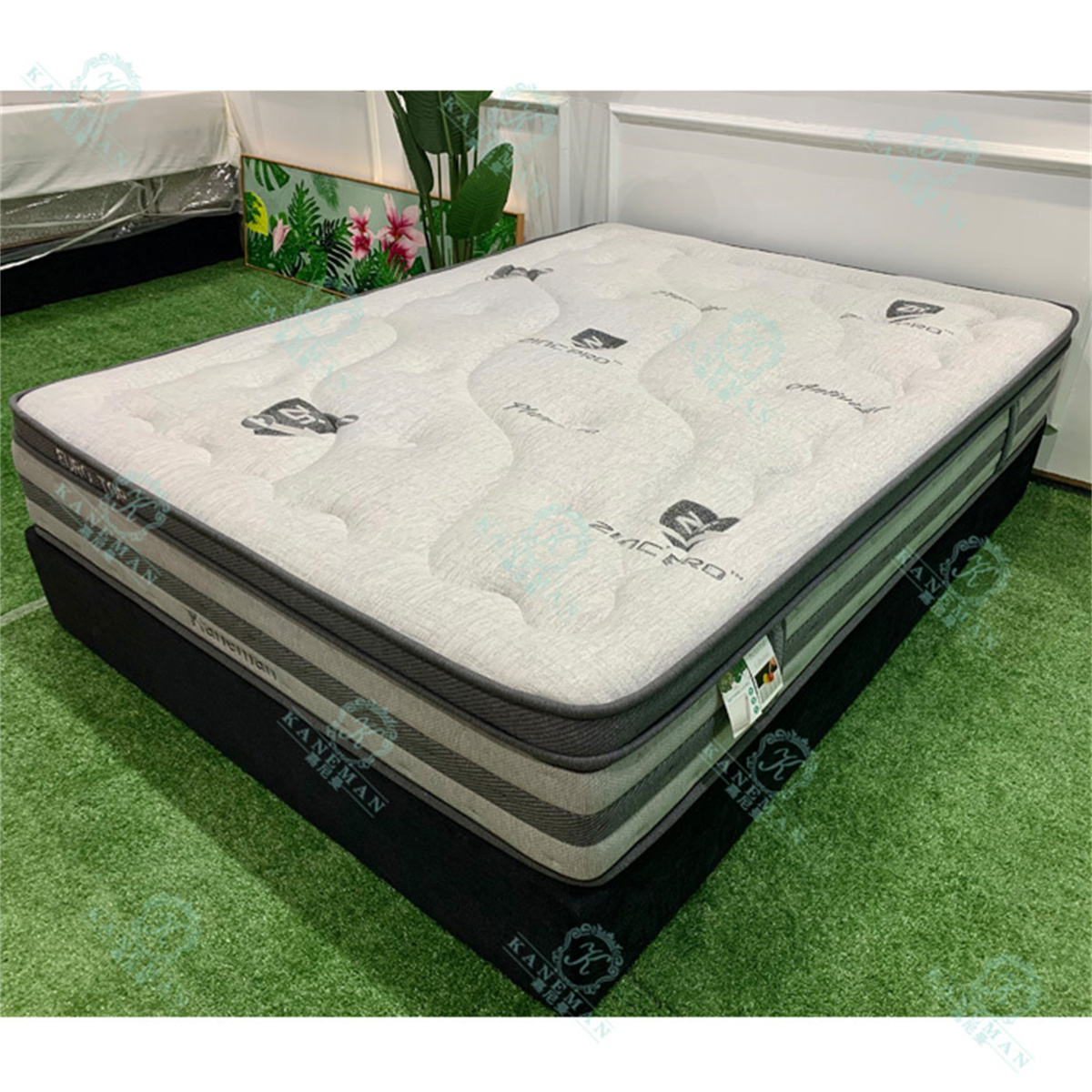 Hotel bedroom furniture single double queen king size vacuum compress pack latex bed pocket spring mattress