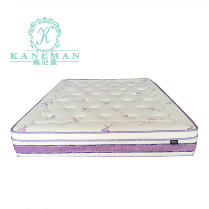 Pas de individuele Lavendel pocketveringmatras aan, goede slaap latex queensize matras