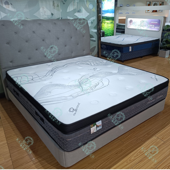 Hot sale hybrid viscoelastic memory foam 12inch pocket coil spring crown hotel mattress