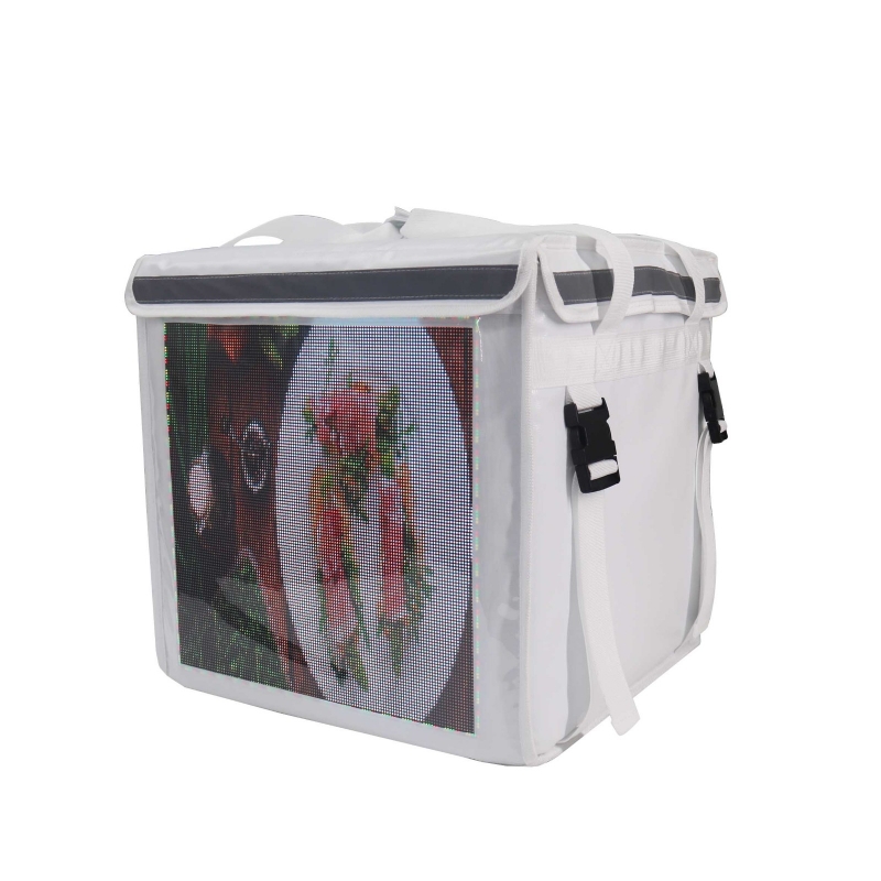 حقيبة ظهر احترافية للتوصيل الحراري بشاشة LED لتوصيل المواد الغذائية الكبيرة