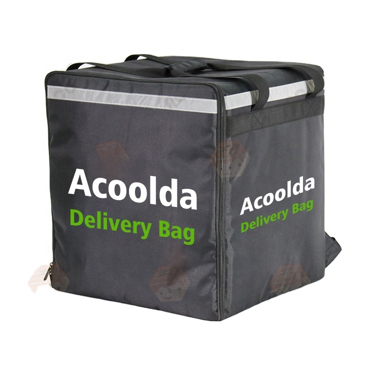 حقيبة ظهر مخصصة للتسليم من أكسفورد حقيبة بيتزا معزولة حقيبة تقديم الطعام لمطعم Uber Style ACD-B-017