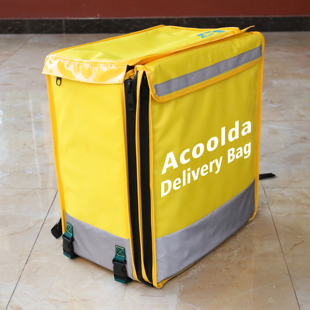 RPET حقيبة حرارية من المواد القابلة لإعادة الاستخدام في الهواء الطلق بالجملة حقيبة توصيل الطعام حقيبة تبريد ACD-B-025