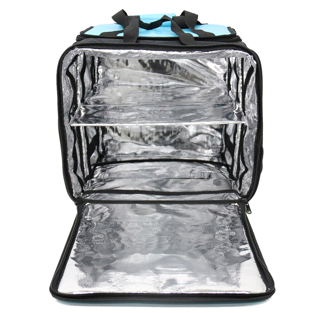 Prilagođeni plavi Wolt tip produženi ruksak za dostavu pizze za hranu s insualted funkcijom
