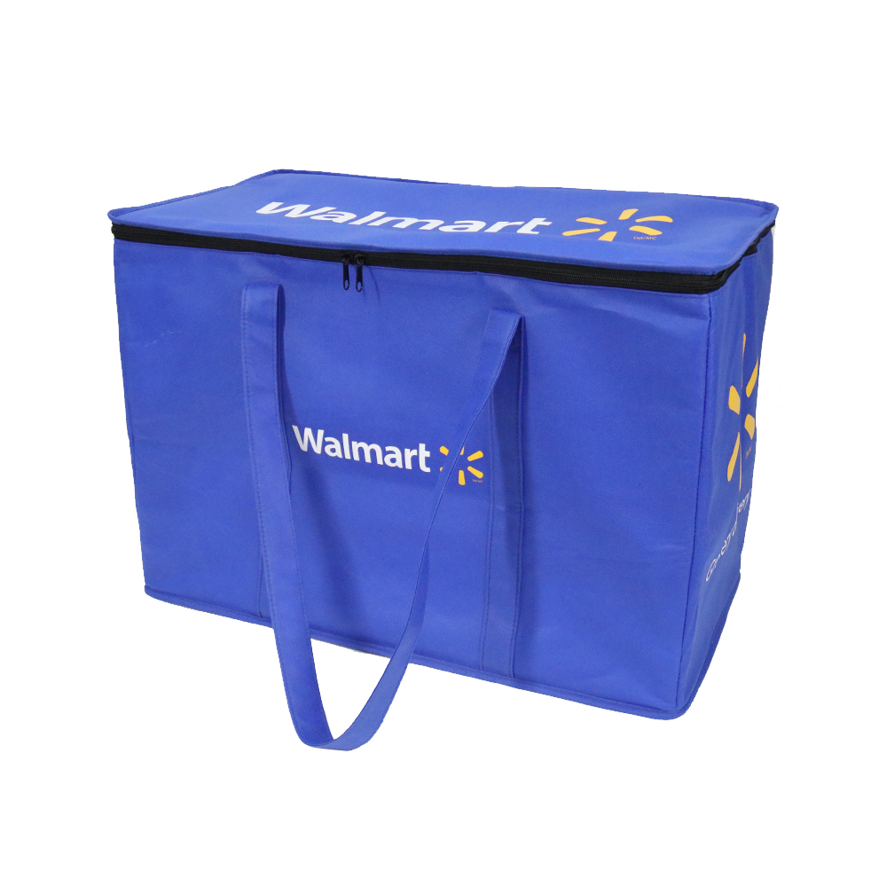 Walmart Tugas Berat Tersuai Boleh Digunakan Semula Barangan Runcit Ringan Penebat Kuat Beg Penghantaran Makanan Terma Supermaket ACD-H-048