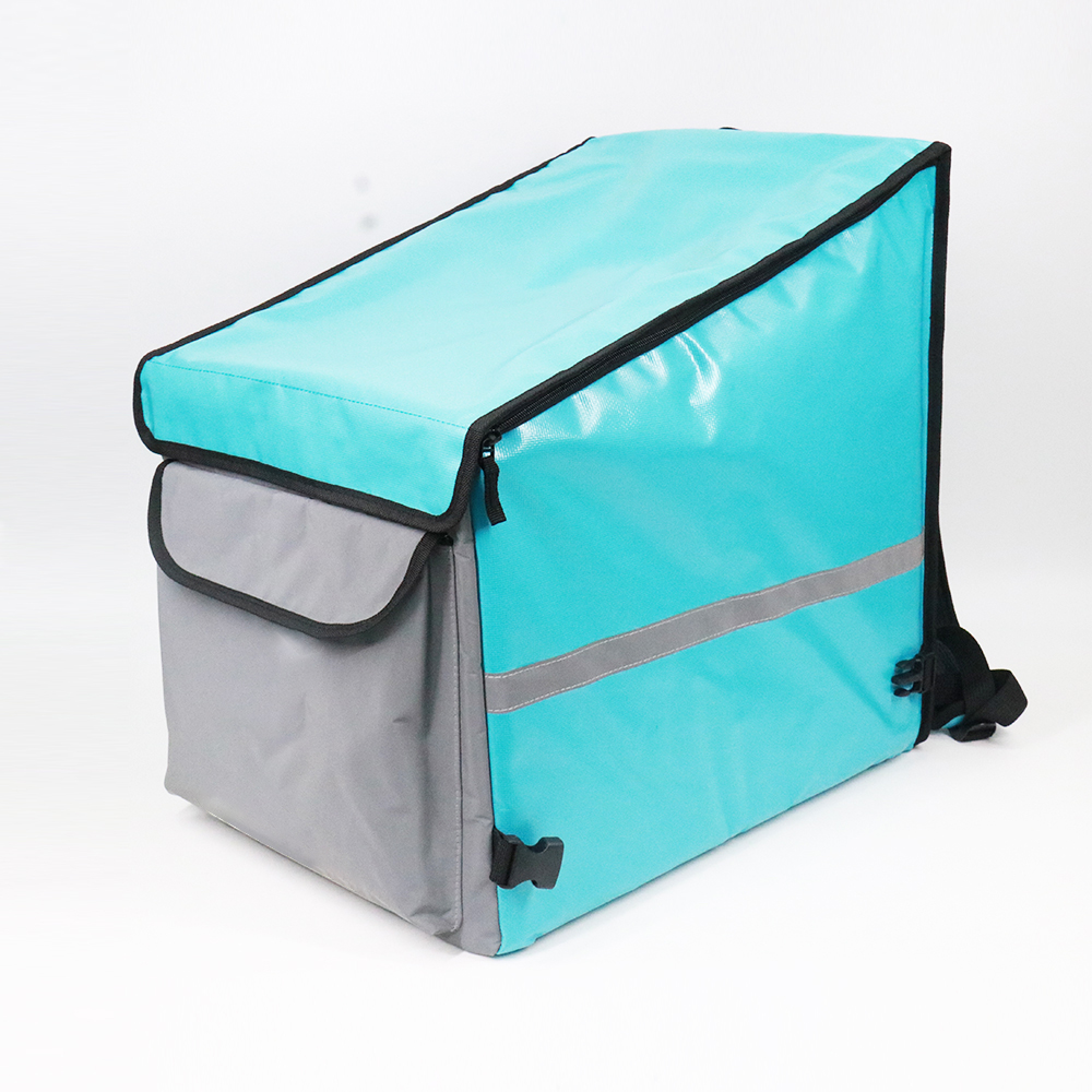 Réflecteur de sac à dos de livraison de nourriture pliable avec logo personnalisé - Style Deliveroo ACD-B-105