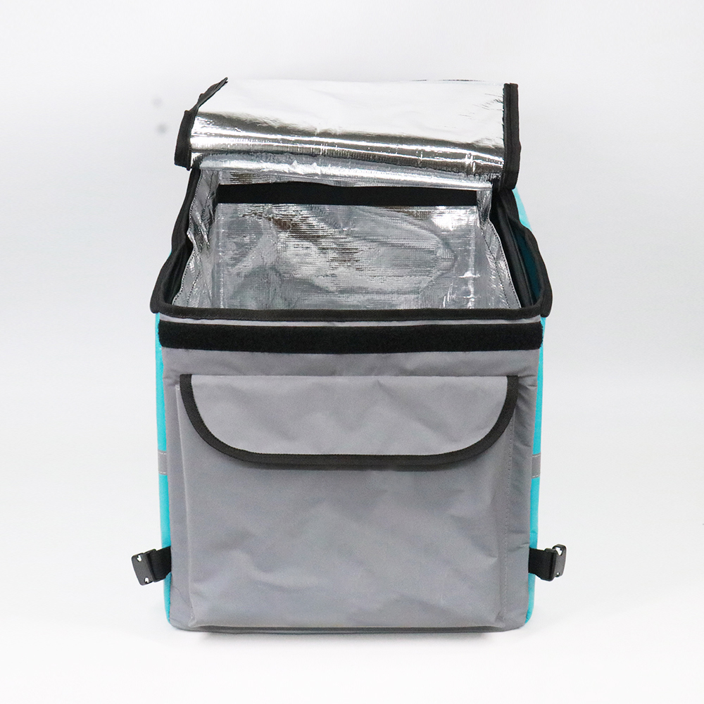 Réflecteur de sac à dos de livraison de nourriture pliable avec logo personnalisé - Style Deliveroo ACD-B-105