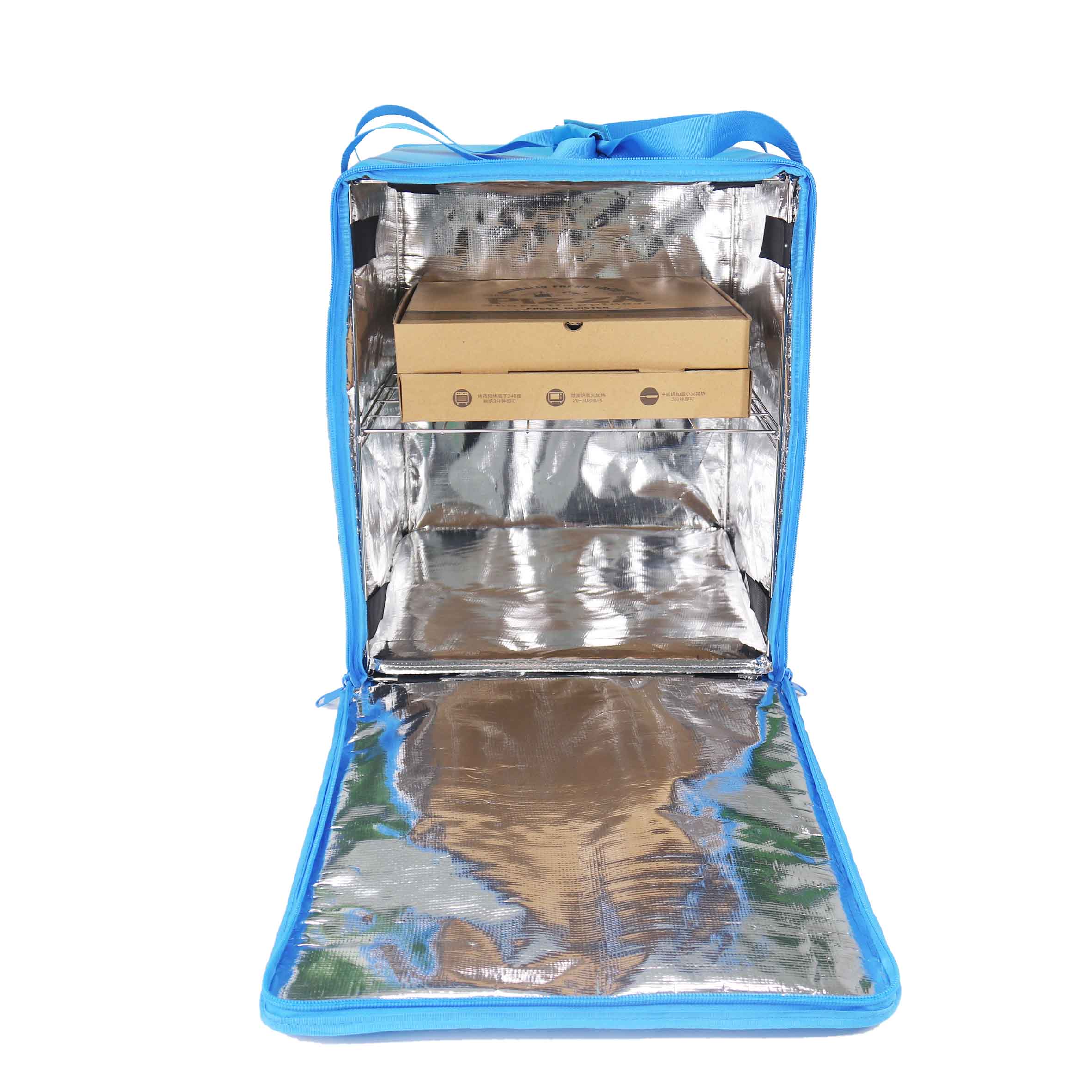 14 इंच पिज़्ज़ा के अंदर धातु शेल्फ के साथ अनुकूलित पिज़्ज़ा डिलीवरी कूलर बैग *8 एसीडी-बी-149