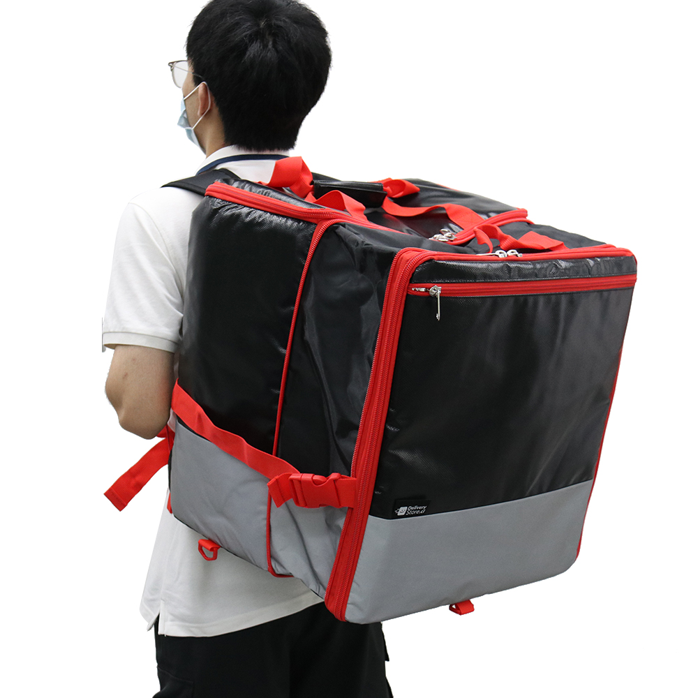 Лучшая цена на коммерчески изолированную сумку для доставки пиццы и еды в Китае, сумку для пиццы большой емкости с выдвижным карманом