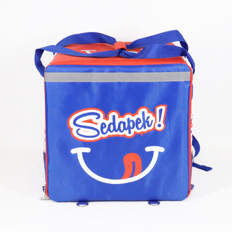 Bolsas de comida con impresión completa personalizada, mochila de entrega, mochila de comida aislada, bolsa de pizza ACD-B-001