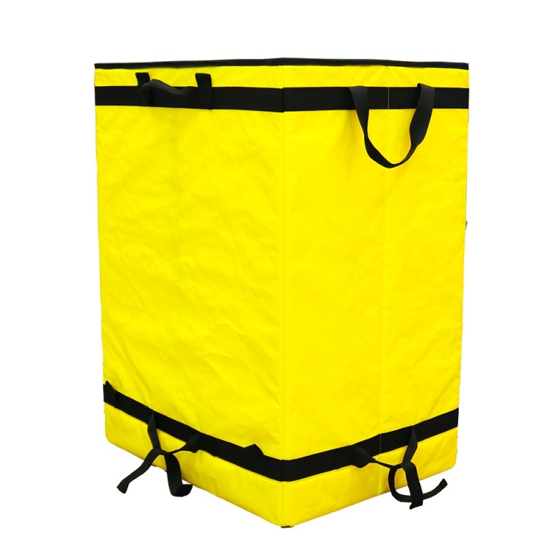 Sacco di smistamento logistico in tessuto PP giallo per lo smistamento di pacchi di grandi dimensioni