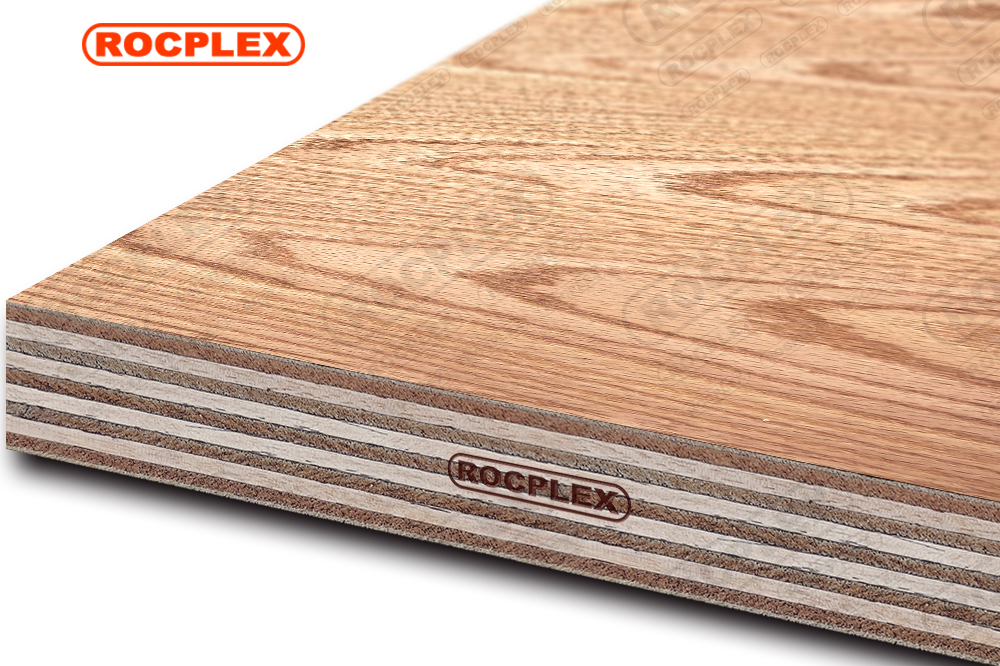 Red Oak Fancy Plywood Board 2440*1220*18ሚሜ (የጋራ፡ 3/4 x 8' x 4'. Decorative Red Oak Ply)
