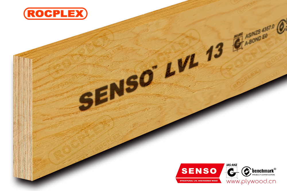 Vigas estructurales LVL E13 de madera de ingeniería LVL de 400 x 65 mm con tratamiento H2S Estructura SENSO LVL 13