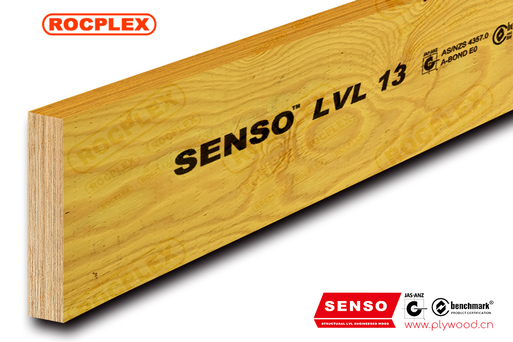 Structureel LVL E13 Bewerkt hout LVL-balken 300 x 63 mm H2S behandeld SENSO-frame LVL 13